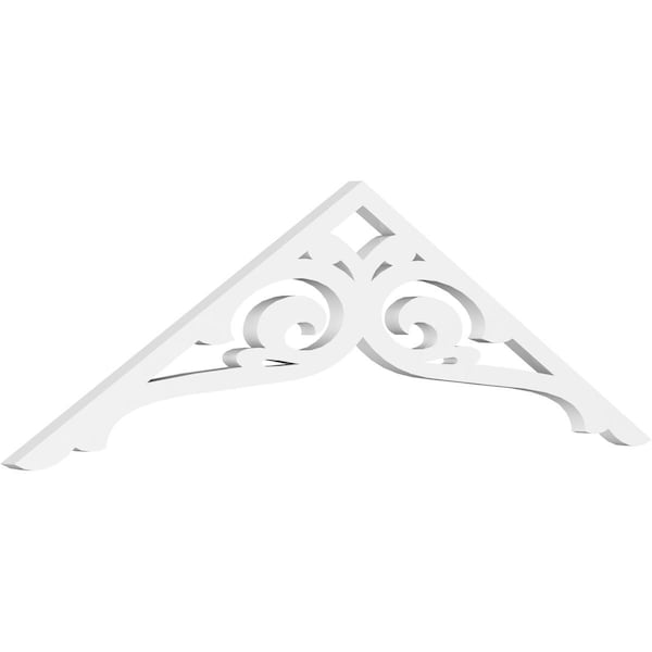 Ekena Millwork Pitch Bordeaux Architectural Grade PVC Gable Pediment, 48"W x 14"H x 1"P (7/12) GPP048X014X100BOR - main